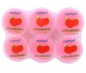 NOMORI Pudding S Želé S Příchutí Jahoda 6x72g