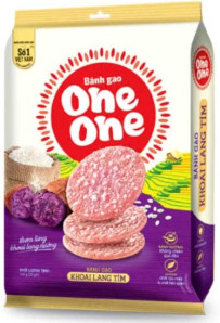 ONE ONE Rýžové Krackery S Příchutí Fialový Brambor 166g