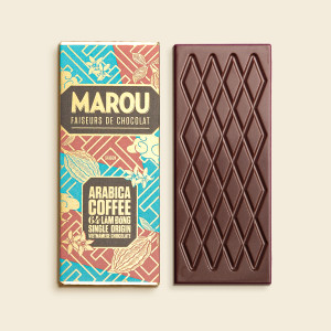 MAROU Mini Čokoládová Tyčinka Z Arabica Kávy LAM DONG 64% 24g