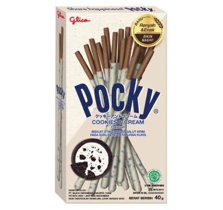 detail GLICO Pocky Cookies a Cream 40g