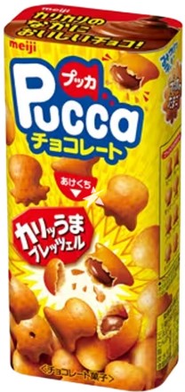 detail MEIJI Pucca Sušenky Čokoládové 39g (JP)