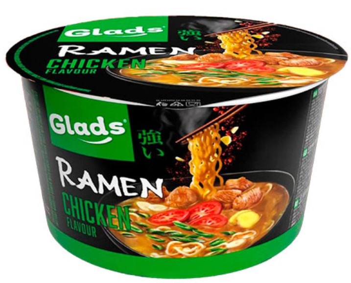 detail GLADS Instantní Nudle Ramen S Příchutí Kuřecí 105g
