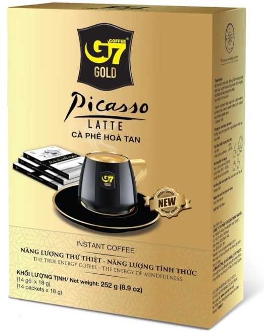 detail TRUNG NGUYEN Instantní Káva G7 Gold Picasso 252g