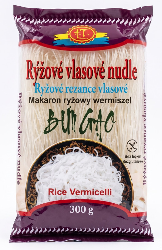detail AT Rýžové Nudle Vlasové 300g